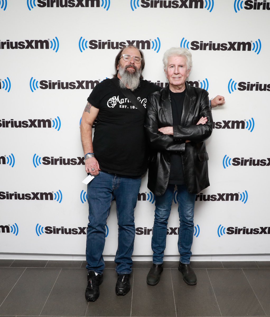 SteveEarle's tweet image. Steve chats with @TheGrahamNash on this week’s episode of #hardcoretroubadourradio premiering tomorrow at 9pm ET on SiriusXM.us/InsideOutlaws