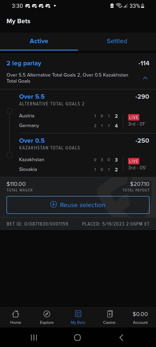 bets10k's tweet photo. Last min goal to cash, way too sweaty https://t.co/99WTpYBt97