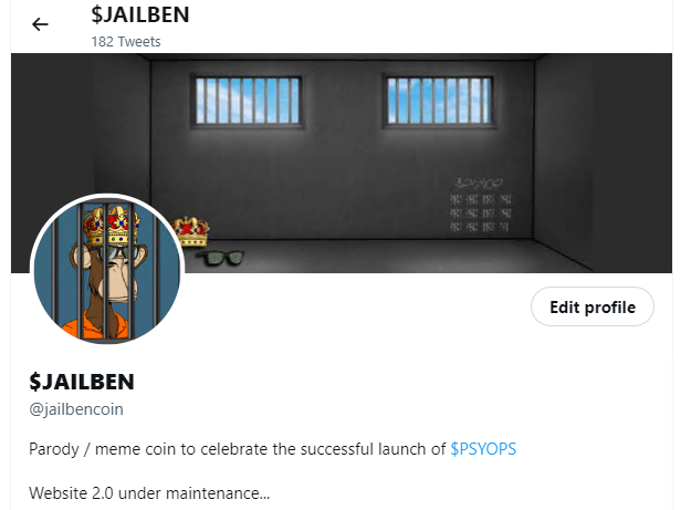 jailbencoin's tweet photo. New Banner ✅
New PFP ✅
New Goals incoming ✅ https://t.co/frQPLRdyYe