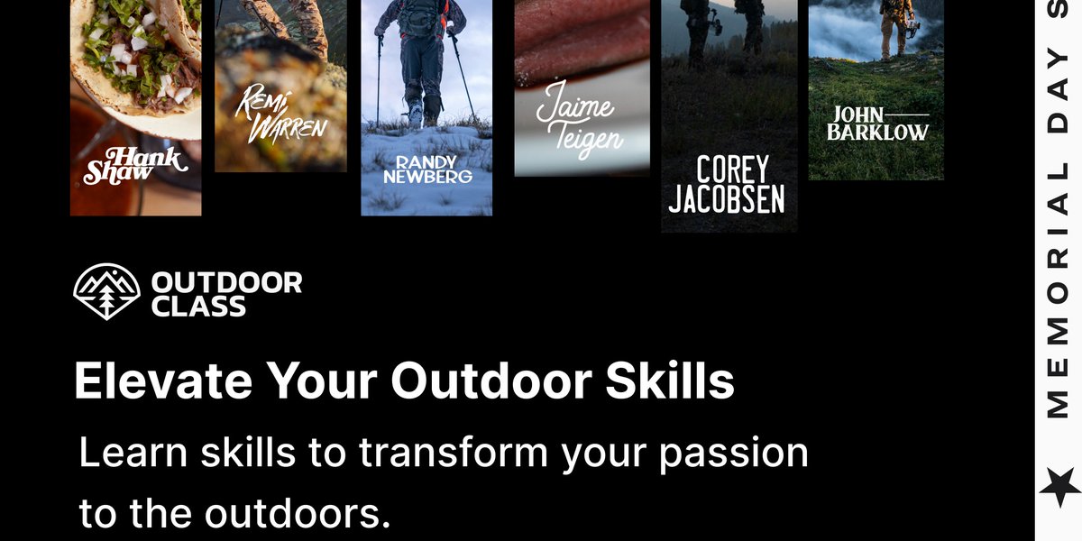 RMEF: Now, you can save 30% when you sign up for OutdoorClass during our Memorial Day savings event. Use promo code RMEF to learn from the best hunting and outdoor experts today.

Go to outdoorclass.com to sign up!  #rmef #oduhunting #ElkCountry