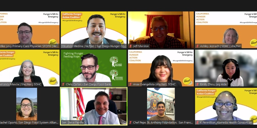 SDHungerCo's tweet photo. Thank you @SenStevePadilla and @AsmChrisWard, for meeting with us, @FeedingSanDiego @SDFoodBank & @sdfoodsys during #HungerActionWeek to discuss State Legislation that can create a #HungerFreeSD. We appreciate your partnership and leadership! https://t.co/AVzxQiBjvc
