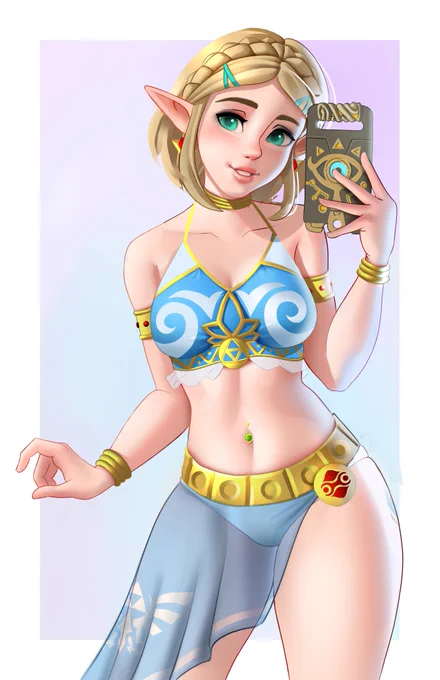here are some dressed down zelda edits as thanks for helping to share my last fundraising sticker drop   next drop is tomorrow! as usual, I will post spicier versions of the art if you help share it, since twt normally punishes link tweets