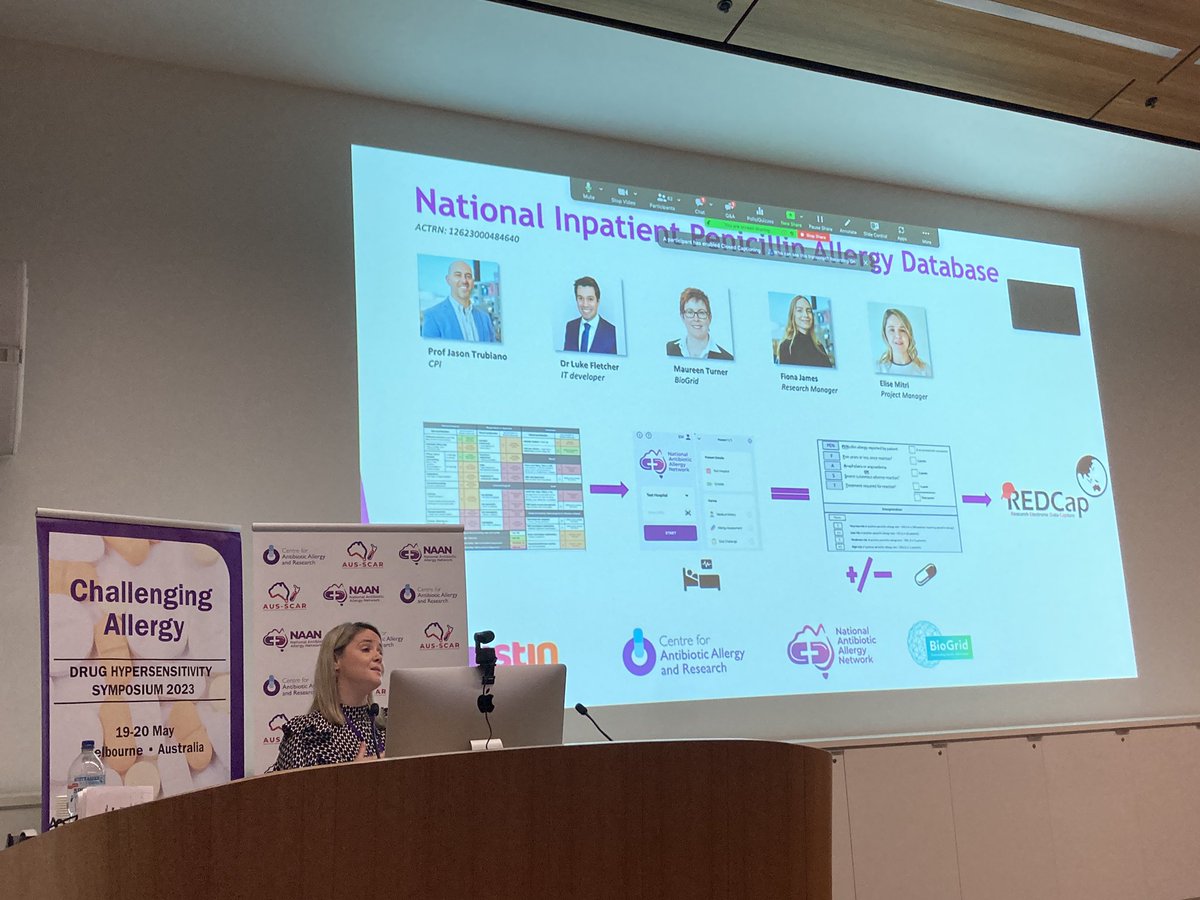Using IT systems to develop a real world health services implementation database of national penicillin allergy delabelling through oral challenge #DHS2023 @Elise_Mitri @NAAN_Aus