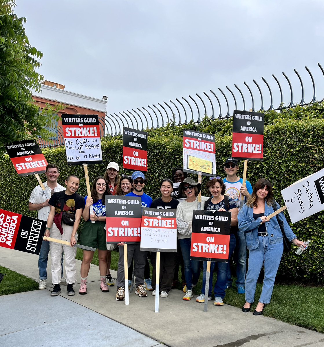 Day (what are days?) of the strike with the #WhileYouWereBreeding writers.