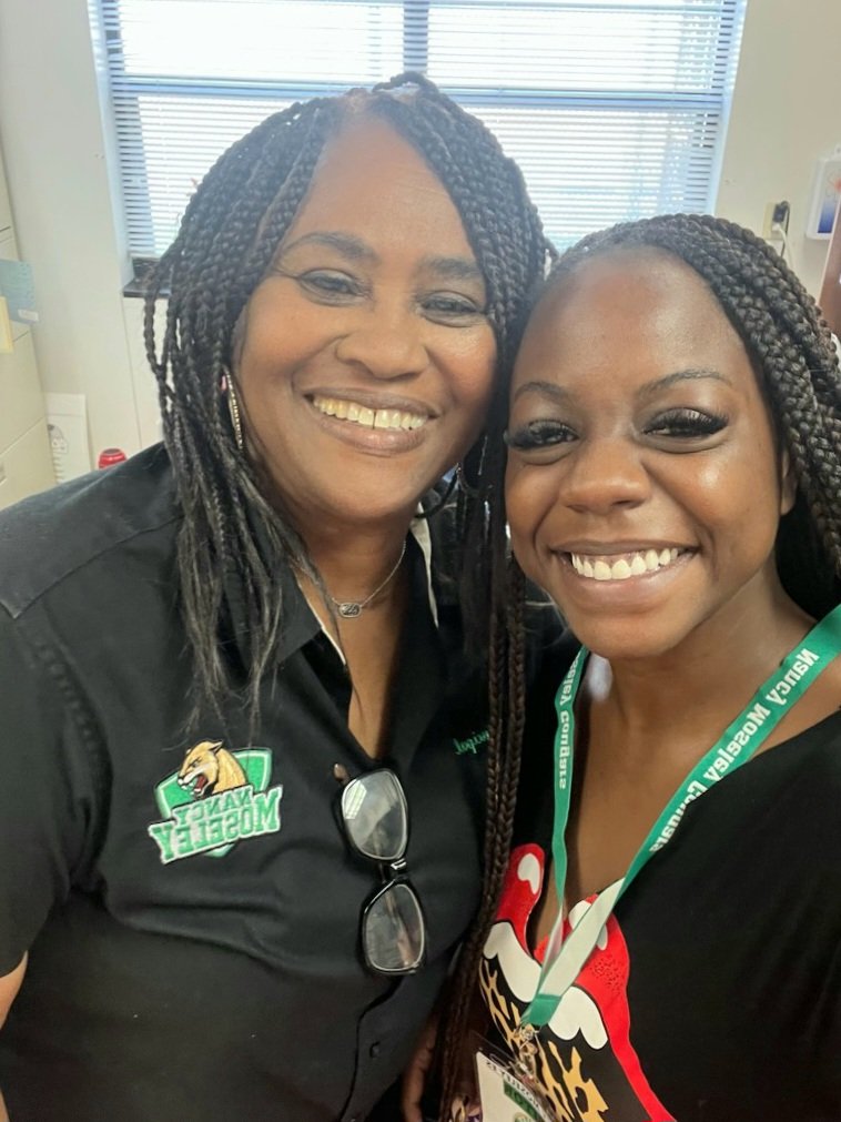 I had a huge surprise today! A former teacher, Eboni Walker, came to visit me she currently lives in Orlando, FL