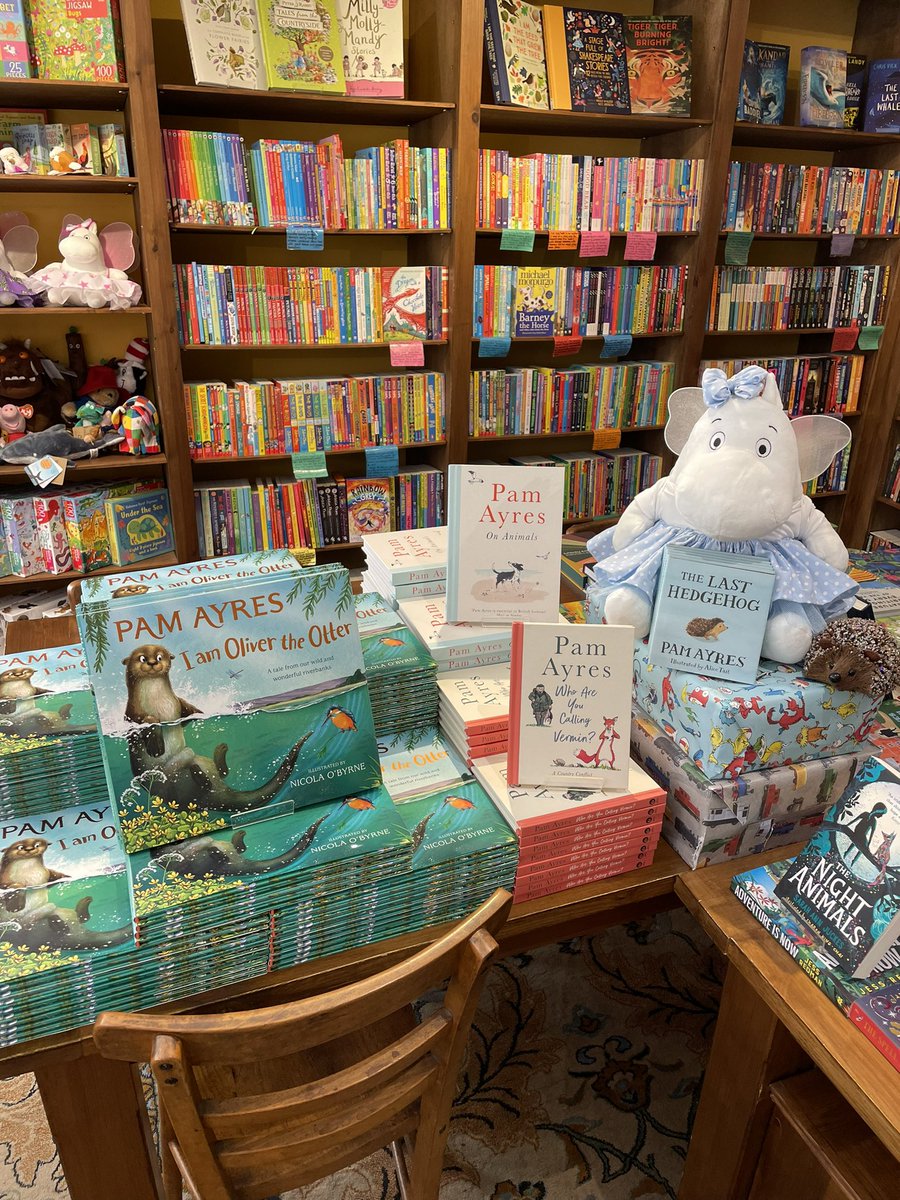 So excited for our @PamAyres book signing tomorrow at 10:30am! #olivertheotter #otters #beautifulbooks #bookevents #booksigning #cirencester
