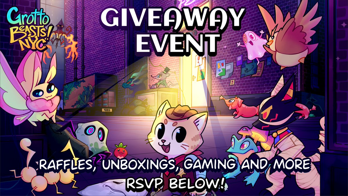 GBFansNYC's tweet photo. Calling all #GrottoBeasts and #jerma985 fans in the New York area! Mark June 24th 4-7pm on your calendars, because we have organized the largest giveaway of Grotto Beasts merch to date! 100% free, but there's limited seating so RSVP with the link below π§΅
Art by @SodaSneb! https://t.co/QAOVshN9Wt