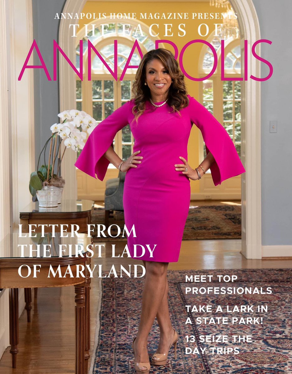 I am honored to be the cover of Annapolis Home Magazine. In this issue, I welcome readers into our home, Government House — or as we call it “The People’s House.”

Check it out: annapolishomemag.com