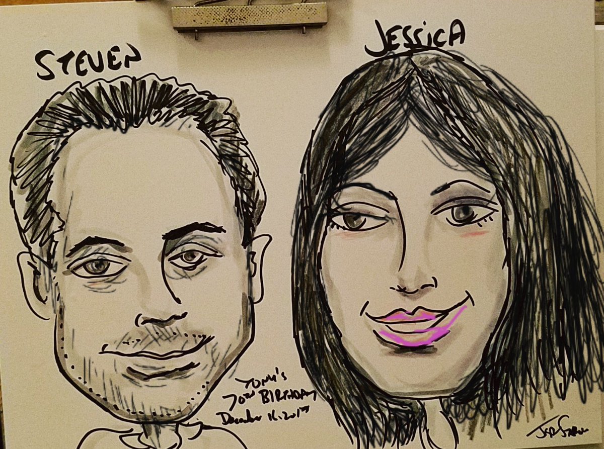 70th #BirthdayParty in #DeerfieldBeachFlorida Entertainment included #Caricature drawings by #FortLauderdaleCaricatureArtist Jeff Sterling. For #Caricaturist availability at your  between #Miami and #PalmBeachCounty contact #MiamiStudio 305-831-2195 FloridaCaricatures.Com