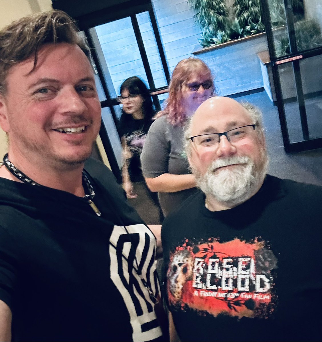 Awesome to see fans rocking the Rose Blood T-Shirt at <a href="/crypticon/">Crypticon Seattle 👻🧛🏼‍♂️⚰️</a> . Here is The Immortal <a href="/RealFictionArt/">The Jason Brooks Official</a> with supporter, fan and friend John Belzer