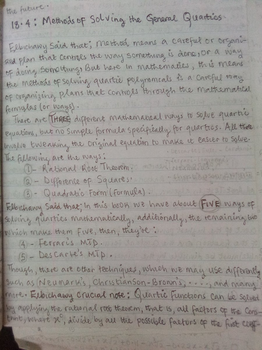 Elbichawy's tweet image. It&apos;s better to see d unpublish book of Mathematics,written by #AmeenuThuaibuEyyahElbichawy.
This chapter is a chapter of quartic Equations in math,d book is called #ElbichawyBookOfElementaryIntermediateAndAdvancedMathematics.

If u have any question or problem in math,contact us.