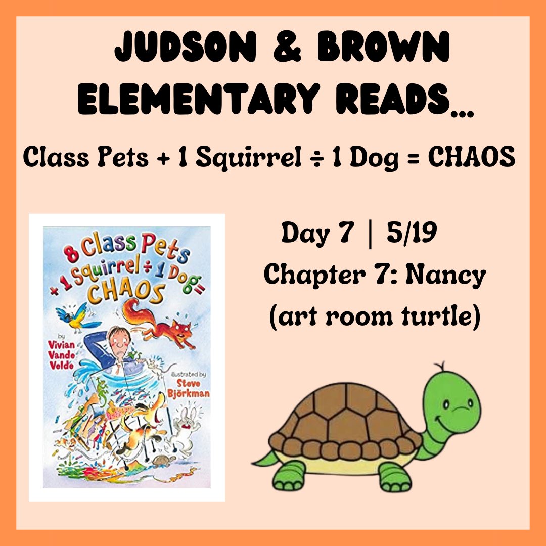 Tonight’s read, Chapter 7 | Nancy (art room turtle) 🐢