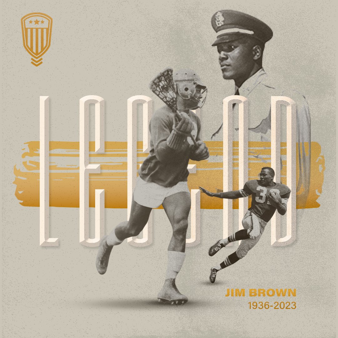 The lacrosse community is mourning the loss of a legend and leader. There will never be another Jim Brown.