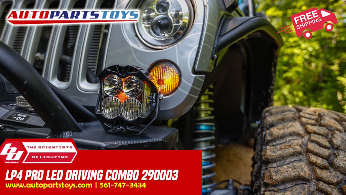 Illuminate the road ahead with the powerful Baja Designs LP4 Pro LED Driving Combo lights. 
.
Part No. on Website#: 290003
Buy From: AutoPartsToys.com
.
#BajaDesigns #LP4Pro #LEDLights #OffroadAdventure #AutopartsToys