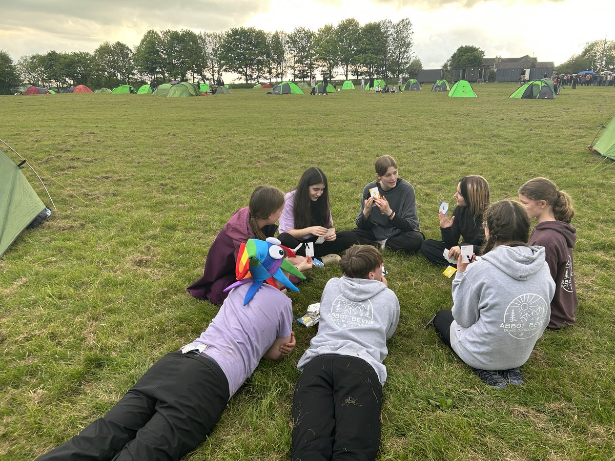 A nice way to finish the day. All students in camp and having some down time @Abbotbeyne #abbotbeyne #dofe #outdoors