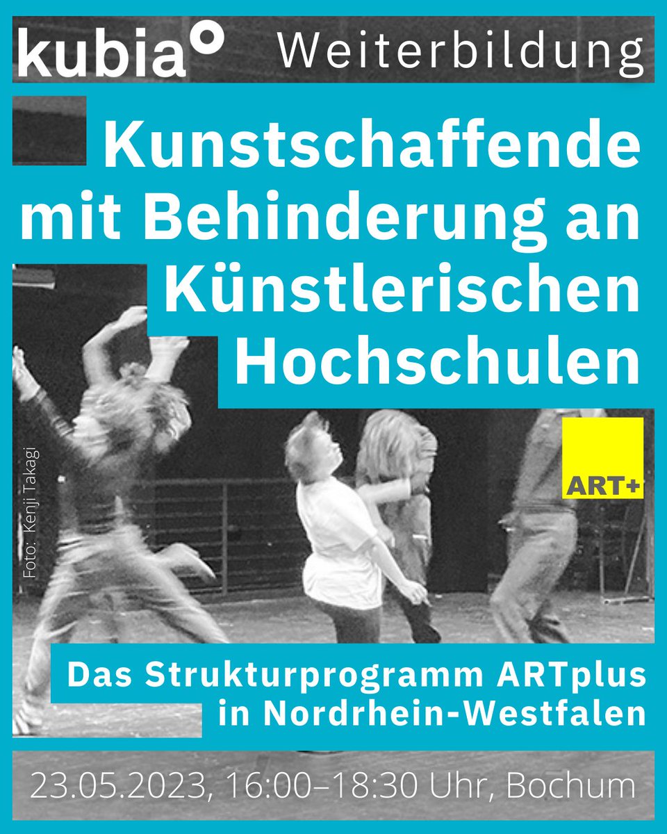 Am 23.05. informieren wir bei einem öffentlichen Gespräch zusammen mit #EUCREA über inklusive #Hochschulbildung für Kreative mit Behinderung im Rahmen des Strukturprogramms #ARTplus #NRW. Dozierende und Studierende kommen zu Wort. #Inklusion #Inklusivehochschule