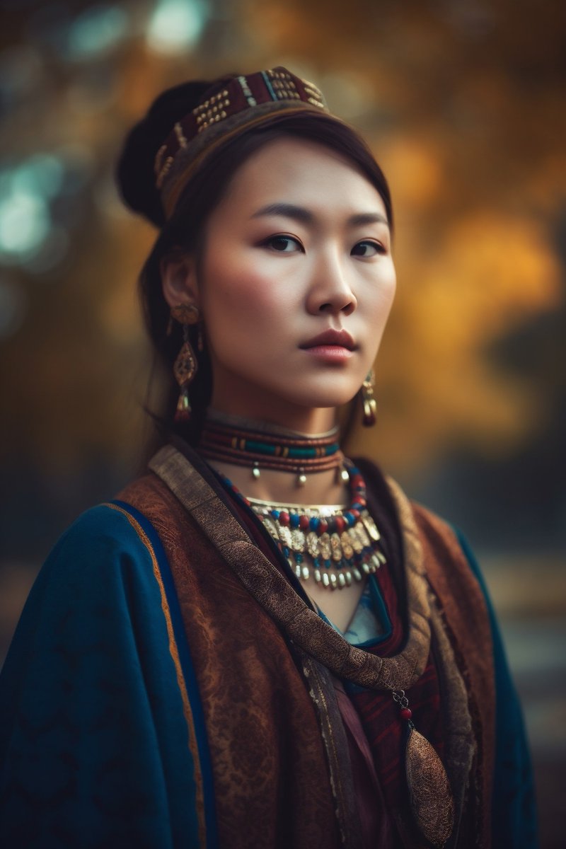 ActionLoft's tweet image. Mongolia: Mongolian women have a unique facial feature known as the epicanthic fold, which gives their eyes a distinctive shape. #Mongolia #FaceStructure #EpicanthicFold #TheWomenOfEveryCountry #ChatGPT #Midnjourney #AIGenerated #AI