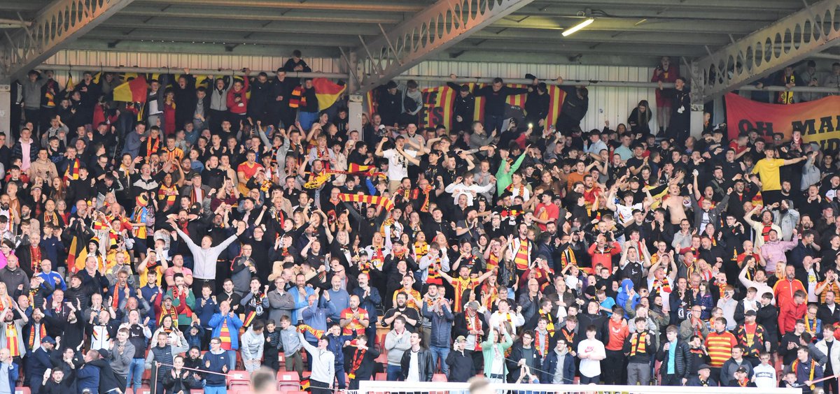 Thank you to the large and noisy Red and Yellow Army who roared the side on during the full 94 minutes of this evening's game. 

Plenty of work left to do in this tie - we'll see you in Ayr next Friday night! 

❤️💛🖤