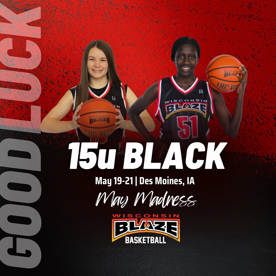 Good luck to our 15U Black team competing at the @AttackTourneys May Madness tournament this weekend in Des Moines, IA!

#BeTheFlame🔥 #BlazeBasketball🏀
