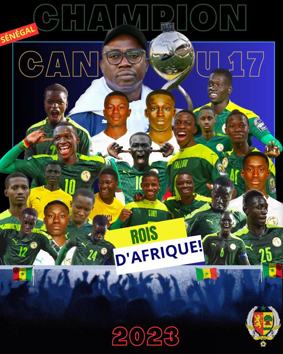Une CAN de football de plus dans l’escarcelle du Sénégal ! Chaleureuses Félicitations à nos Lionceaux U17 et à leur staff qui viennent de remporter avec brio la #CAN de leur catégorie. Parcours héroïque ponctué par une finale époustouflante. Bravo chers Lionceaux ! Nous sommes…