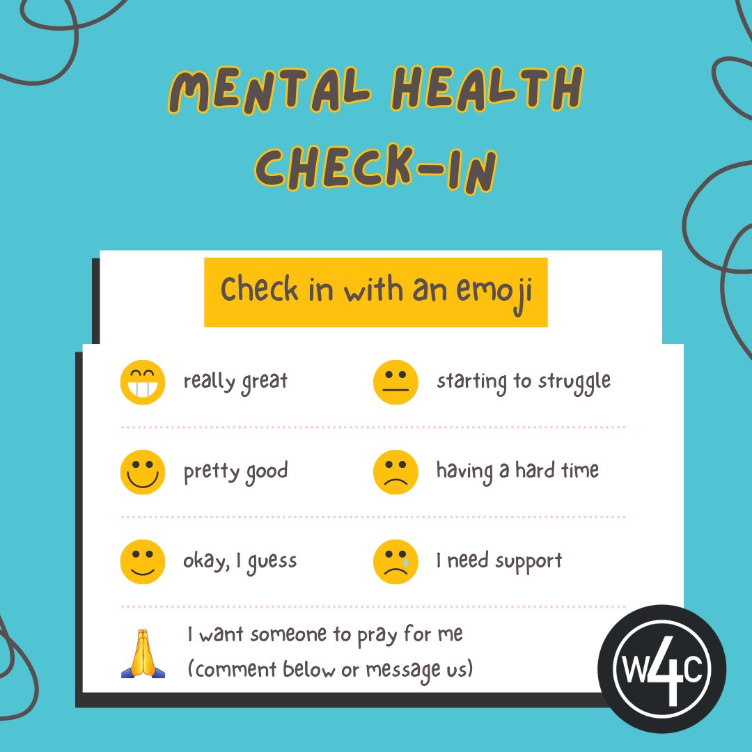 🧠👋 Hey friends, how are you doing today?

Comment with an emoji to let us know. 

Retweet to allow others to check in!

#mentalhealthawareness #mentalhealthmatters #checkin #selfcare #mentalhealthawarenessmonth #stopthestigma #trauma #depression #anxiety #ptsd #w4c #itsokay