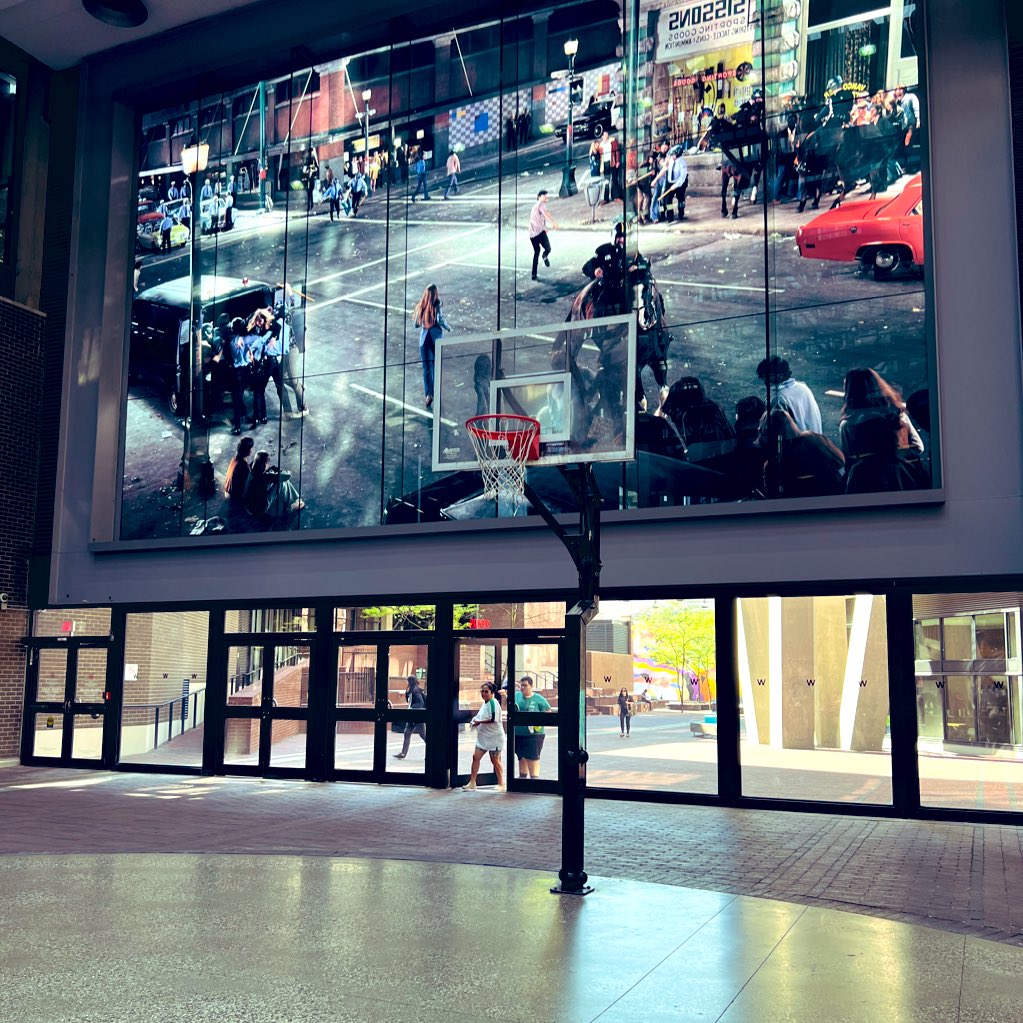 Why is there a basketball hoop in a mall 😂