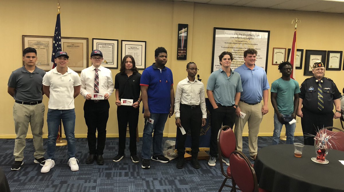 Jason_Sasser's tweet photo. Nicholas added another accolade to his efforts tonight by accepting an invitation to attend Alabama Boys State at Troy University this summer. Thank you to the American Legion, Post 135 for sponsoring these young men. https://t.co/TPgmn2gkIc