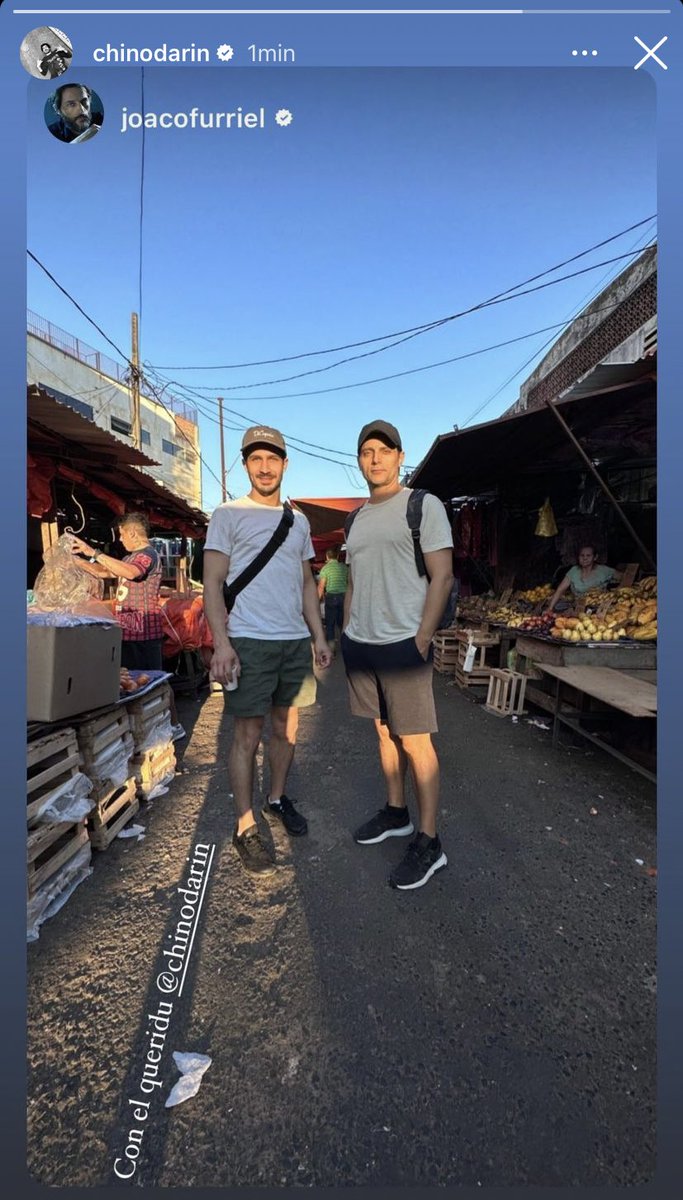 El Chino Darin y Joaquín en el mercado 4, la foto más icónica del mes, 100% segura.