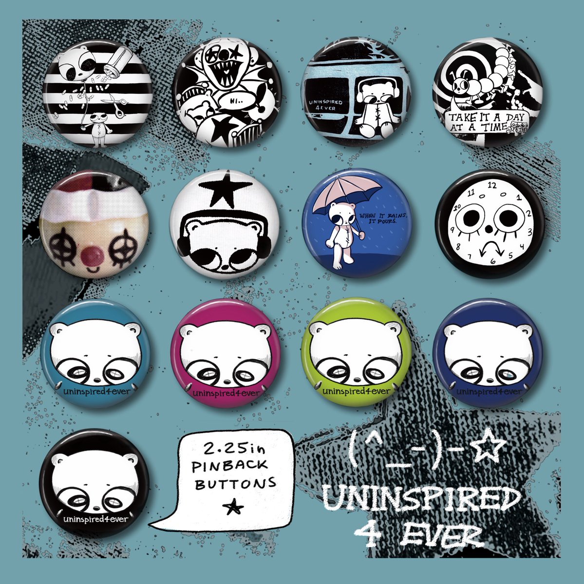 buttons buttons BUTTONS ۹(ÒہÓ)۶ 
accessory drop is live @ un-inspired.com