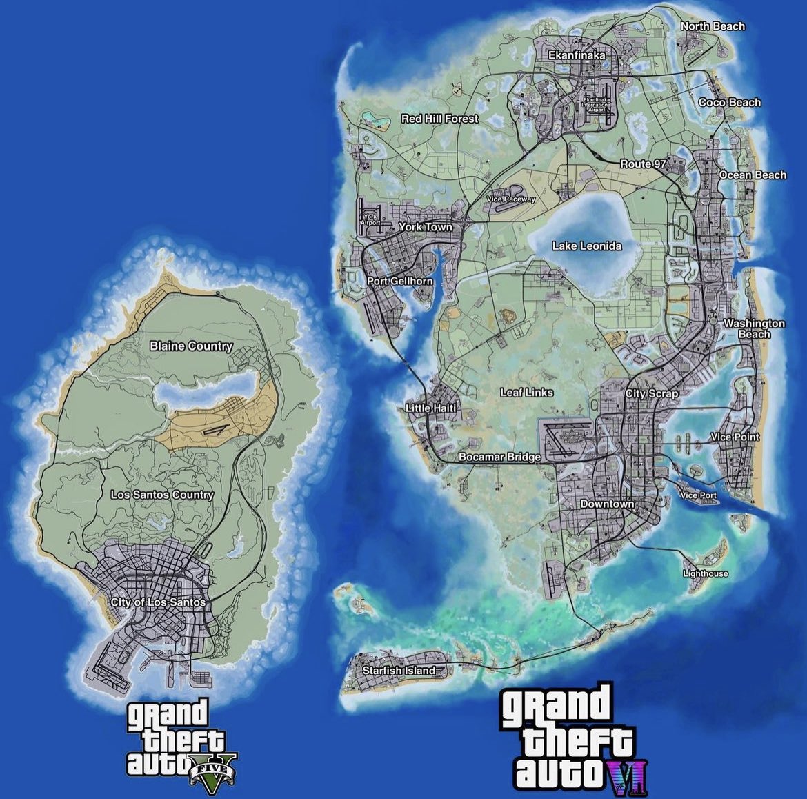 It’s rumoured that the size of the GTA VI map will be almost double the size of GTA V 🤯
