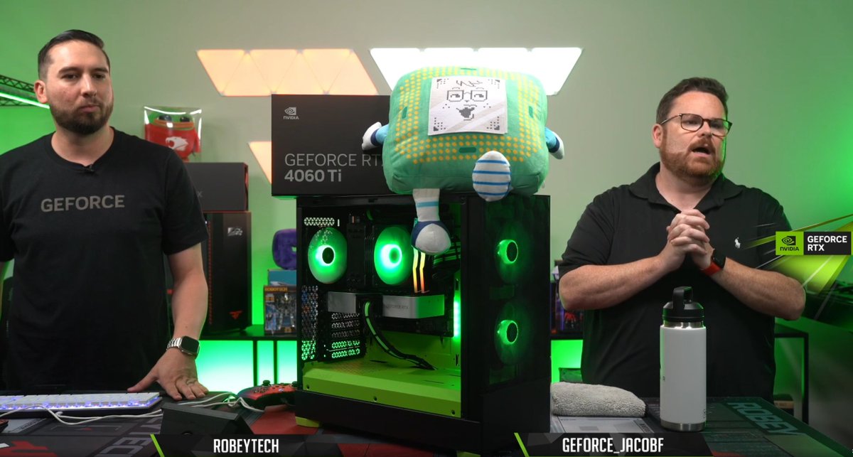 CyberbrainPC's tweet photo. Thank you @GeForce_JacobF and @robeytech for the awesome stream and for putting Chippy on the PC at the end!
https://t.co/fhVRS2XEM1
#Nvidia #4060ti #RTXOn #RobeyTech #Chippy #RTX4060 #SummerofRTX #Cyberbrain https://t.co/X1DhowqeqH