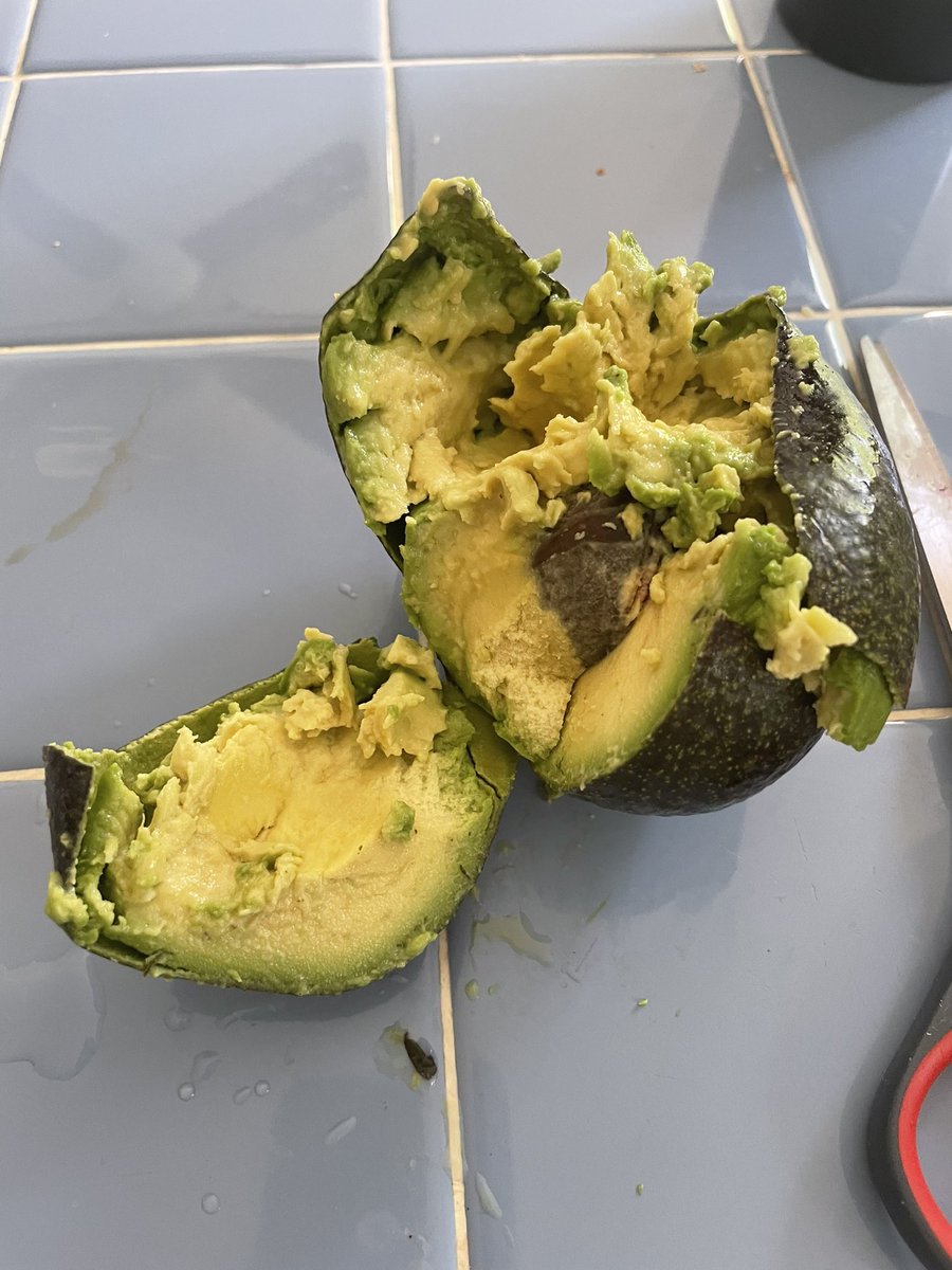 I’m mortified. 

This is how I just opened an avocado.

It has been 5 years since I moved out of California.

I spent 10 years in the Bay Area and it’s like I didn’t learn a thing. 🤦🏻‍♀️ 🥑 
.