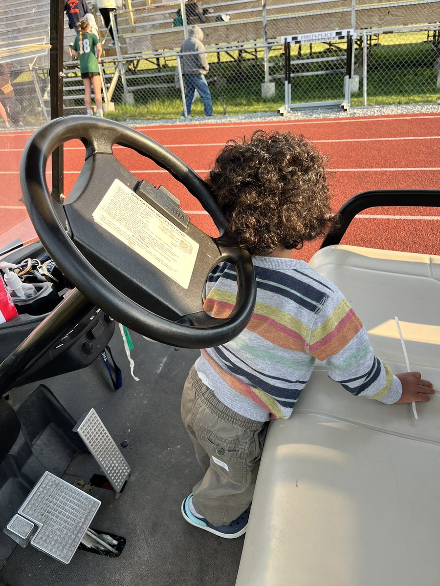 In Rhode Island watching lax &amp; Denver found the golf cart! 😂

#lacrosse #golfcartboy