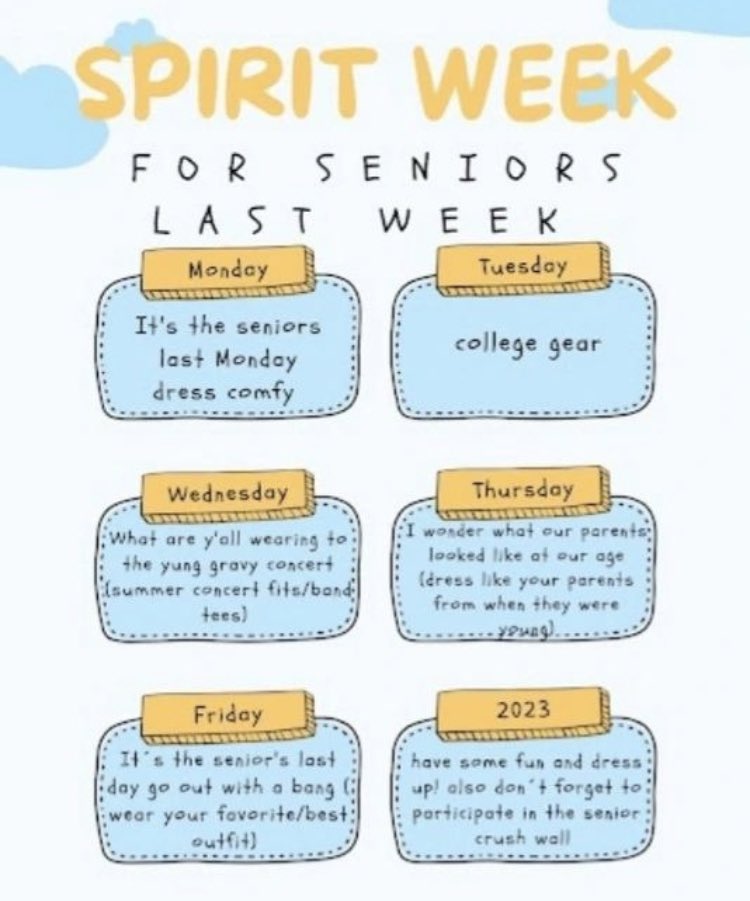 Spirit Week for Seniors Last Week!