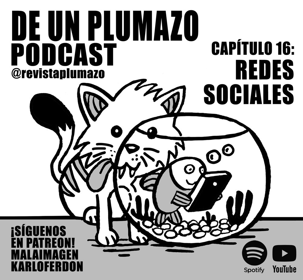 Contra todo pronóstico, ya hay capítulo 16 del podcast!!! esta vez junto a <a href="/KarloFerdon/">Karlo Ferdon</a> analizando el fenómeno de las REDES SOCIALES. Ya pueden escucharlo en Youtube y Spotify, y no olviden seguir las redes sociales de <a href="/RevistaPlumazo/">Revista Plumazo</a> 🤖 open.spotify.com/episode/1h8qUK…