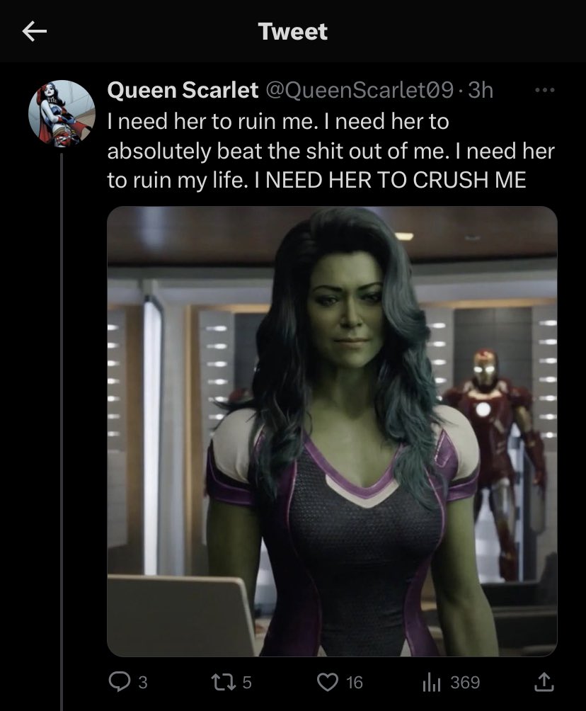 shehulkstruggle's tweet photo. feels like i am back in the she-hulk era https://t.co/bjoL9bGqkZ