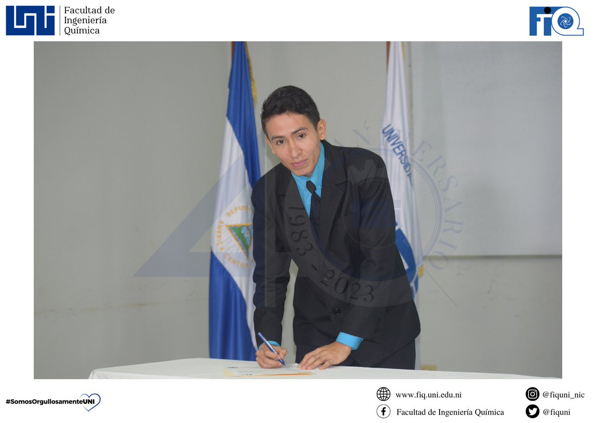 fiquni's tweet photo. Los nuevos IQ Kenneth Carmona y Jerry Lacayo por haber realizado la defensa de su trabajo monográfico: “Obten. Y Caract. De un Cemento Supersulfatado a Partir de Ceniza de Bagazo de Caña de Azúcar Act. Mediante Cal Viva y Sulfato de Calcio” bajo la tutoría del Dr. Léster Espinoza https://t.co/q4xh4pbJ18