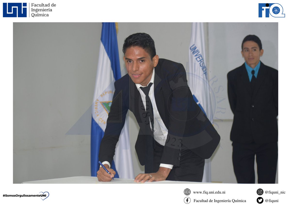 fiquni's tweet photo. Los nuevos IQ Kenneth Carmona y Jerry Lacayo por haber realizado la defensa de su trabajo monográfico: “Obten. Y Caract. De un Cemento Supersulfatado a Partir de Ceniza de Bagazo de Caña de Azúcar Act. Mediante Cal Viva y Sulfato de Calcio” bajo la tutoría del Dr. Léster Espinoza https://t.co/q4xh4pbJ18