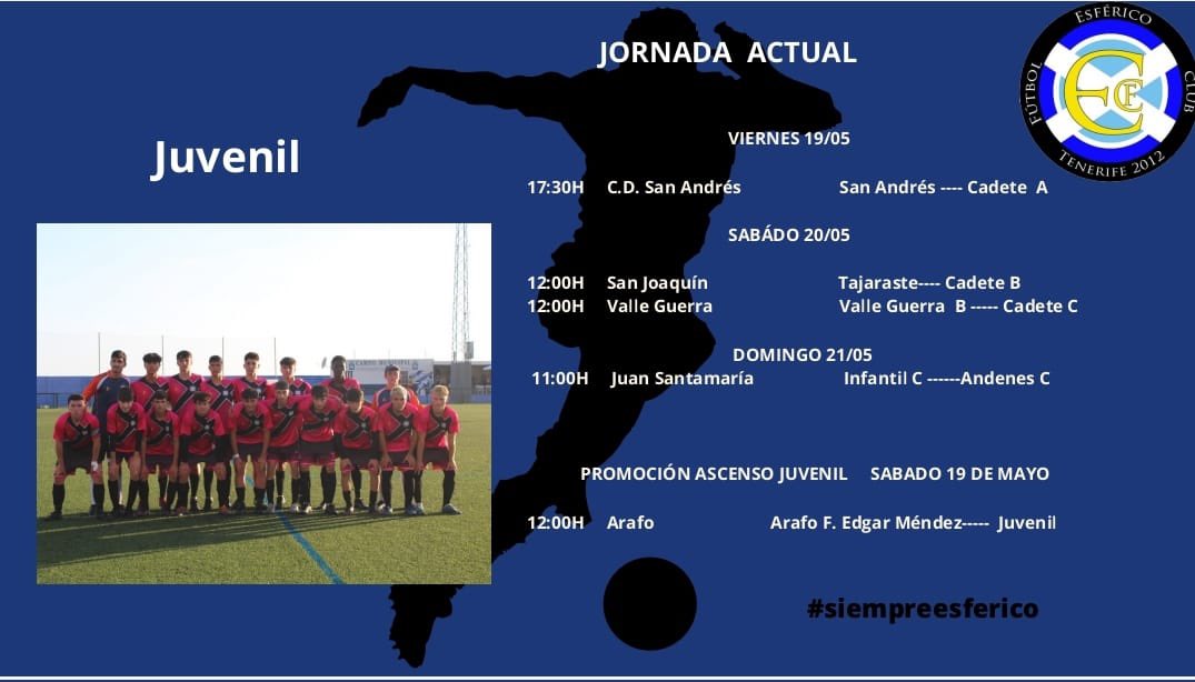 Jornada Actual🖤💙

¡A luchar hasta el final!

#siempreesférico 
#damosunpasoalfrente