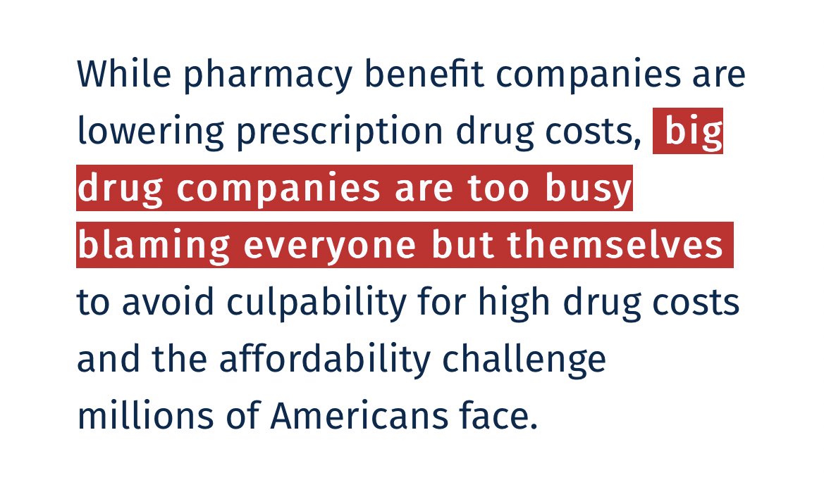 It seems pharmacy benefit managers don’t like that people are learning about their little shadow operation. Pharma is a problem, but insurance owned PBMs (optum, caremark, etc) are pulling the strings. Won’t somebody think of the vertically integrated billion dollar corporations?