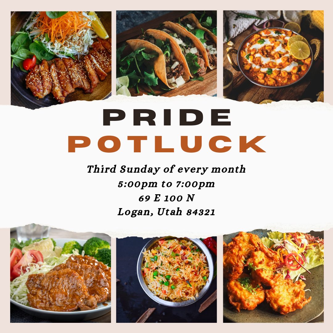 loganprideUT's tweet photo. Hello! our potluck this Sunday is at 5pm like usual! Theme comes to us by group suggestion: friendly disguise 🥸. Sorry for the late notice, hope to see you all there! 🥳💖 https://t.co/4FLxyjs3LP