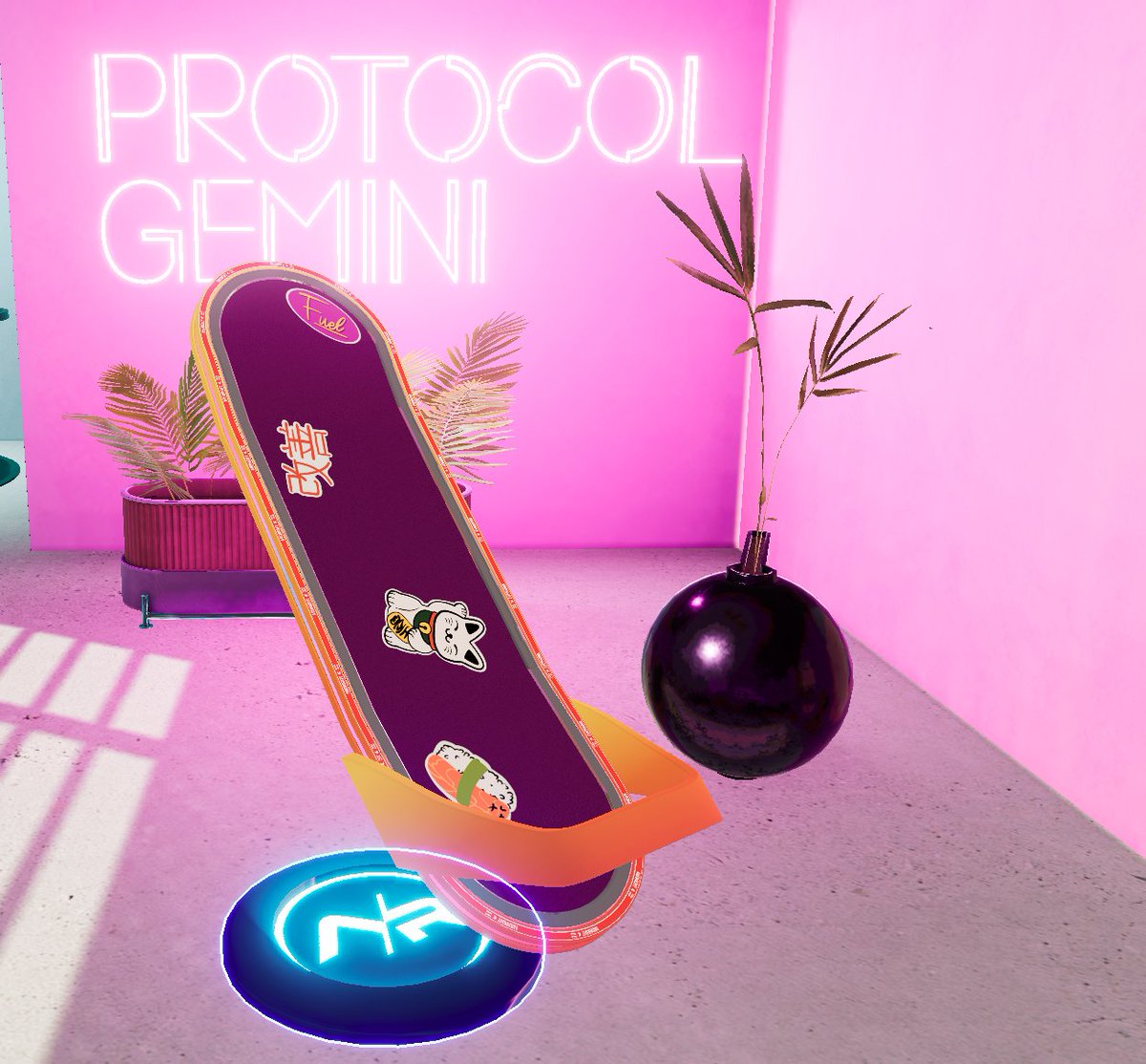 switchL2NFT's tweet image. 🛹Hoverboard Holders. 

We&apos;ve reduced the Hoverboard&apos;s GLB size to under 50mb so you can use them in your own #Metagate from @ProtocolGemini!!! 

Enjoy and have an awesome weekend!!!