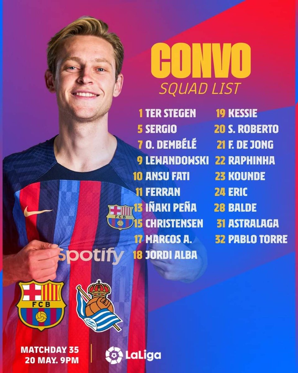 MesQueUnPosteo's tweet photo. PEDRI Y ARAUJO DESCARTADOS POR MOLESTIAS MSUCULARES

#FCB https://t.co/RiyU623KND