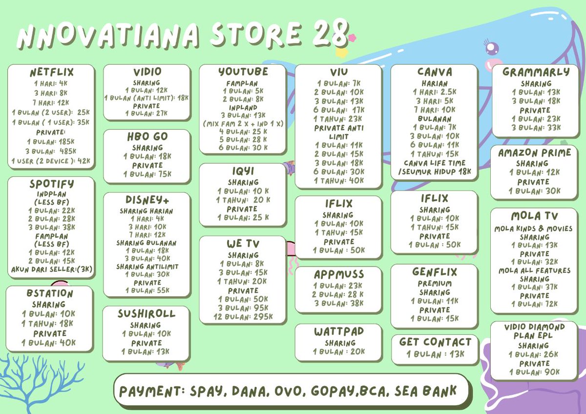 ada bang

Yuk jajan apprem dan top up game  di aku 🫢🫢.di jamin nagih banget kak , ada banyak promosi juga di setiap hari nyaa🙆‍♀️🙆‍♀️🙆‍♀️🙆‍♀️
Fast respon : bit.ly/3OASqc8 / DM:<a href="/crofzfle/">FSR ON WHATSAPP : MT AFTER DM PLEASE🙇‍♀️</a> + <a href="/nnovatiana1/">MT AFTER DM , PLEASE🙇‍♀️</a> (mt after DM) 
Skuyyy tunggguuuu apalagiiii , buruan order
