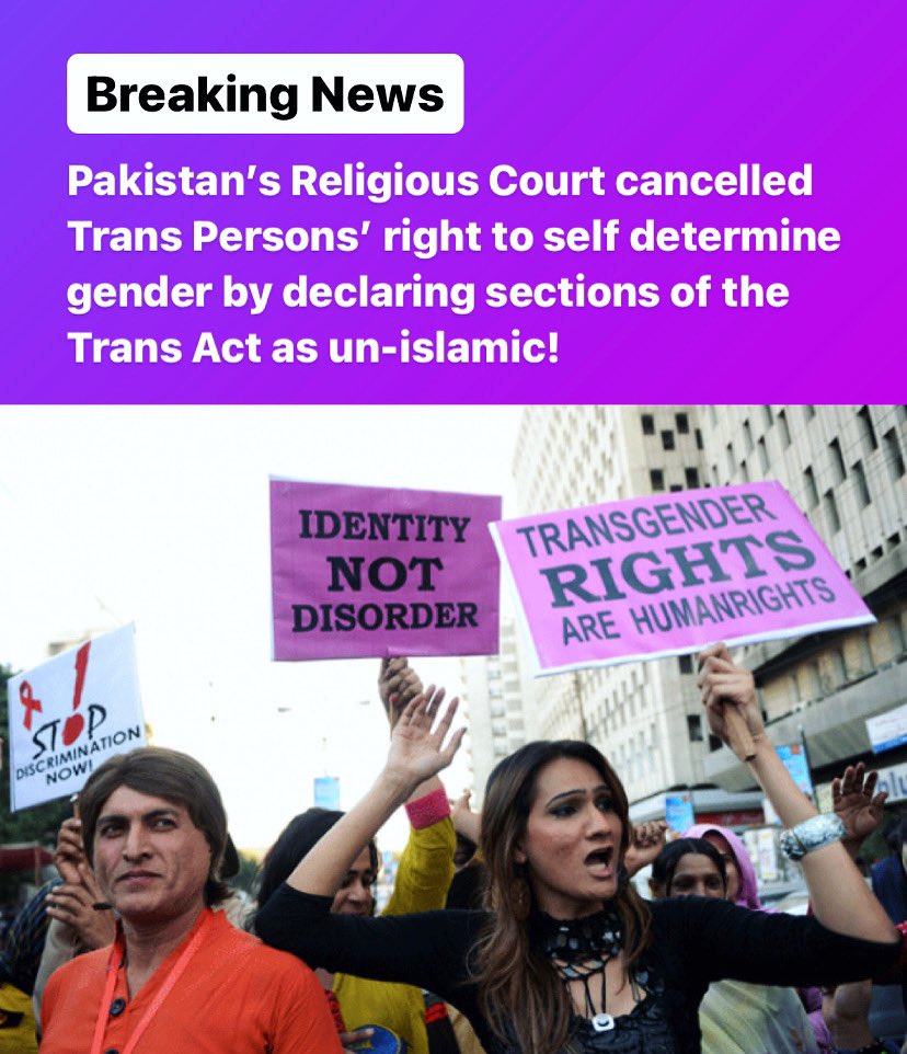 Possibly one of the worst days in the history of Pakistan. To strip away the fundamental right of trans people to be and be recognised as who they are, a right that was granted after years of fight, negotiation and consultation, has been revoked by Pakistan’s top Court that has…