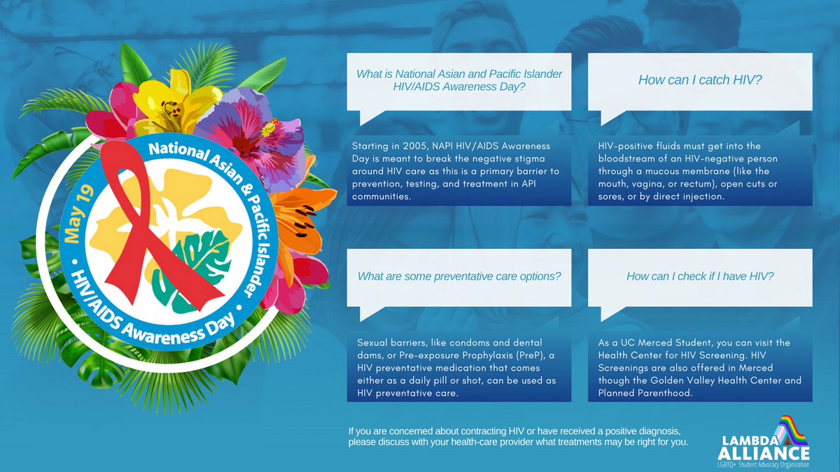 LambdaAtUCM's tweet photo. Its #APIMay19 🌏🎗️❤️Concerns of shame could prevent important conversations between healthcare professionals and their patients. Today, we want to help reduce the stigma within the API communities and encourage everyone to check your #HIV status. #UCMLambdaAlliance #LGBTQ 🏳️‍🌈🏳️‍⚧️ https://t.co/h12mkcV7hM