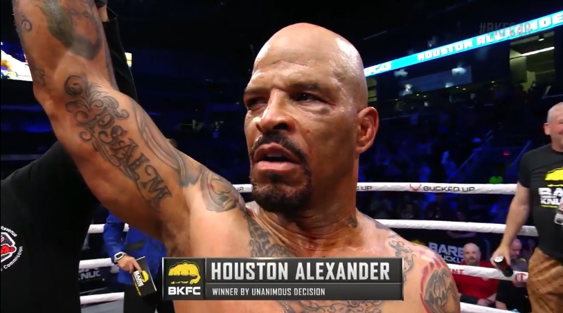 Grabaka_Hitman's tweet photo. And STILL a bad motherfucker. Houston Alexander UD. Remains undefeated in BKFC. #BKFC43 https://t.co/yloZxCO2d6