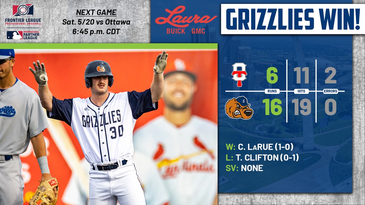 GatewayGrizzlie's tweet photo. What. A. Game. @PeterZim30 went 4-for-5 with 2 HR and 4 RBIs, and we scored 11 runs in the 2nd inning to toast the Titans on T-Rav Night! #GrizzUP🐻 #ToastUP🇮🇹

Read more: https://t.co/a5U92eSA3R https://t.co/CXljwUiRHg