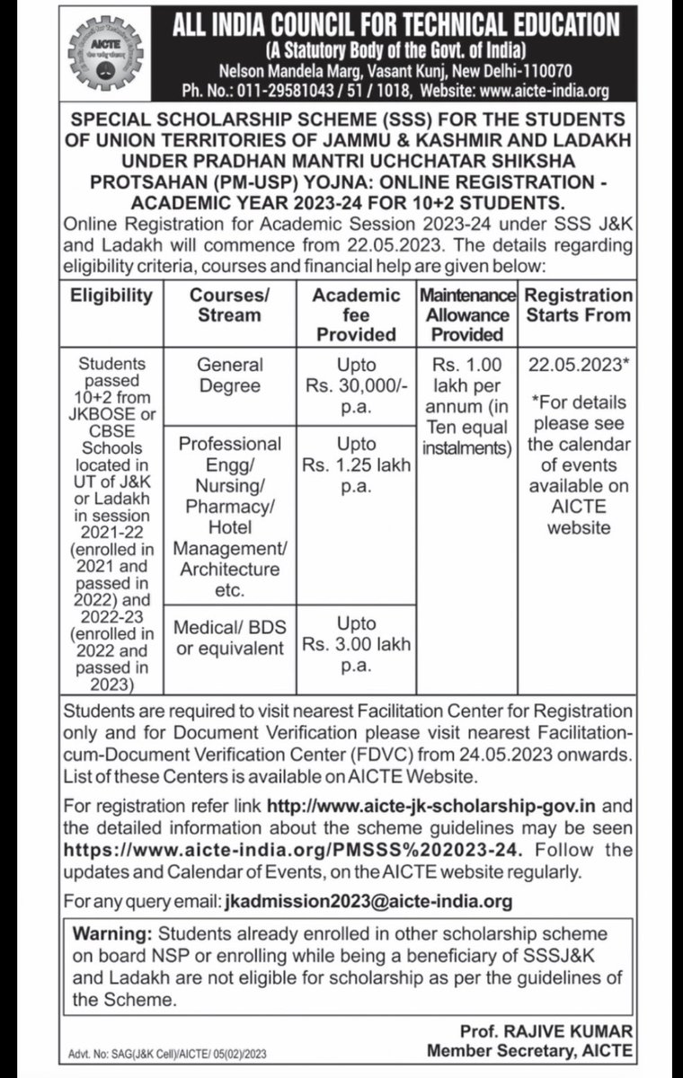 wajidhussain023's tweet photo. PMSSS  23- 24schloarship is an announced on 22 may 2023. Pmsss aspirants can fill the form onward and 5k students will get schloarship for higher studies in technical,medical etc. 
https://t.co/Tw7rjIAsXj @LadakhSecretary @Neaodeduladakh
 @NorthIndiaTimes @salimsam066 @GDC_DRASS https://t.co/N7vqZw4TYX