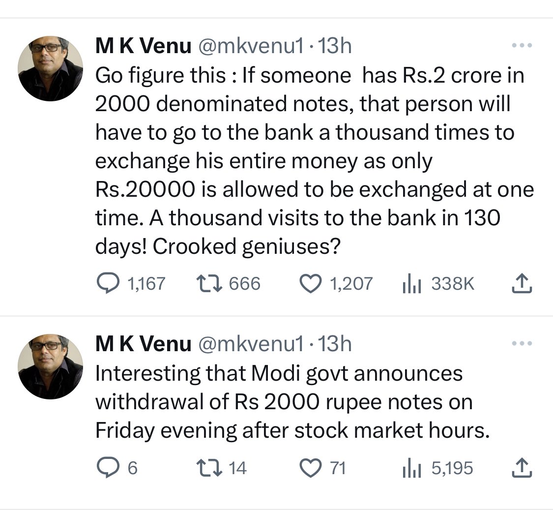 rohanduaT02's tweet photo. The ‘wealth’ of information some of India’s journalists acquired is just not proportionate to the towering real estate they built from cash at home. 🤡

What agencies couldn’t detect over the years, a routine RBI policy sent shivers down an otherwise strong ‘spine’🤷‍♂️🤷‍♂️💰💳🪙🤑 https://t.co/dCdJn8mG2F